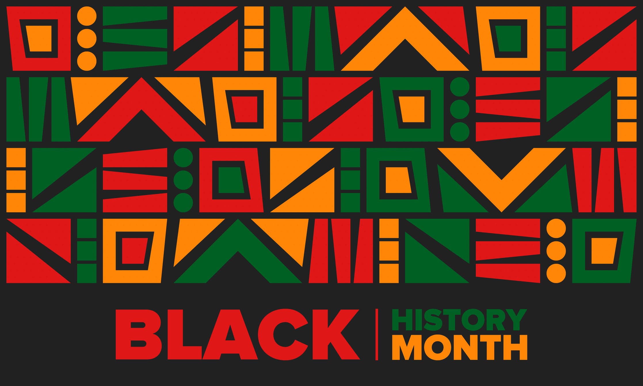 Black history month with tribal patterns